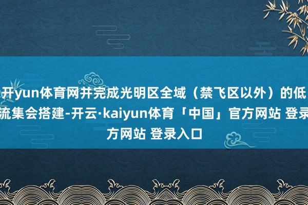 开yun体育网并完成光明区全域（禁飞区以外）的低空物流集会搭建-开云·kaiyun体育「中国」官方网站 登录入口